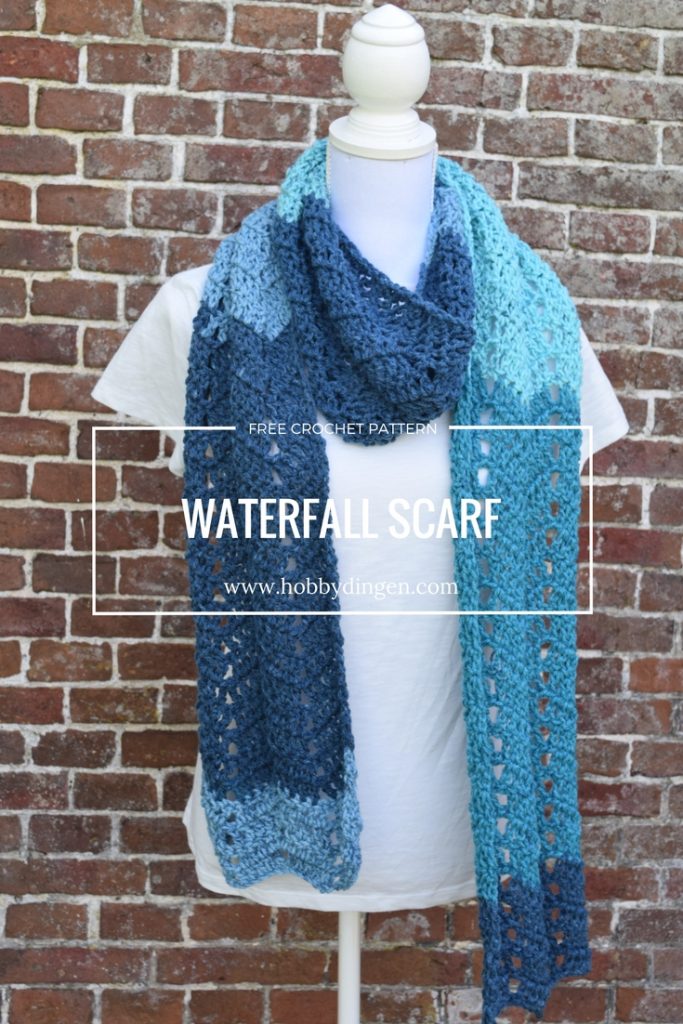 Free Crochet Pattern: Waterfall Scarf - Hobbydingen.com