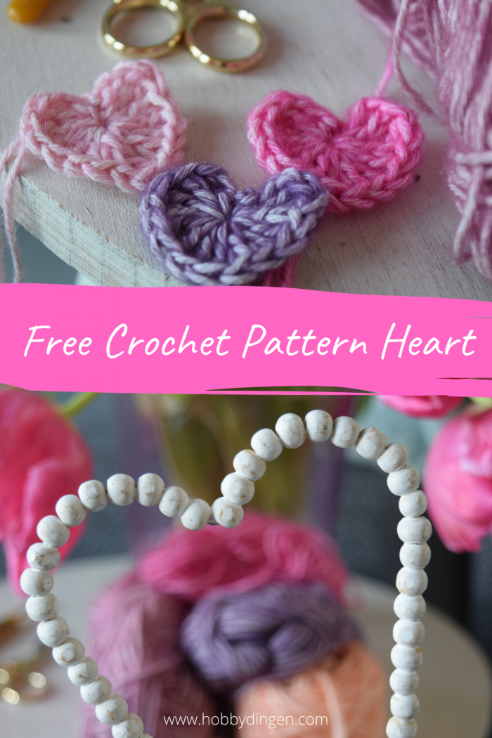 Free Crochet Pattern Valentine Heart - Hobbydingen.com