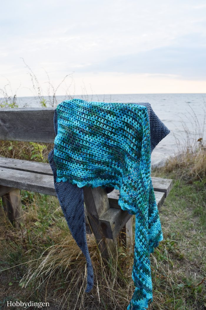 Crochet Pattern Ocean Waves Shawl - Hobbydingen.com