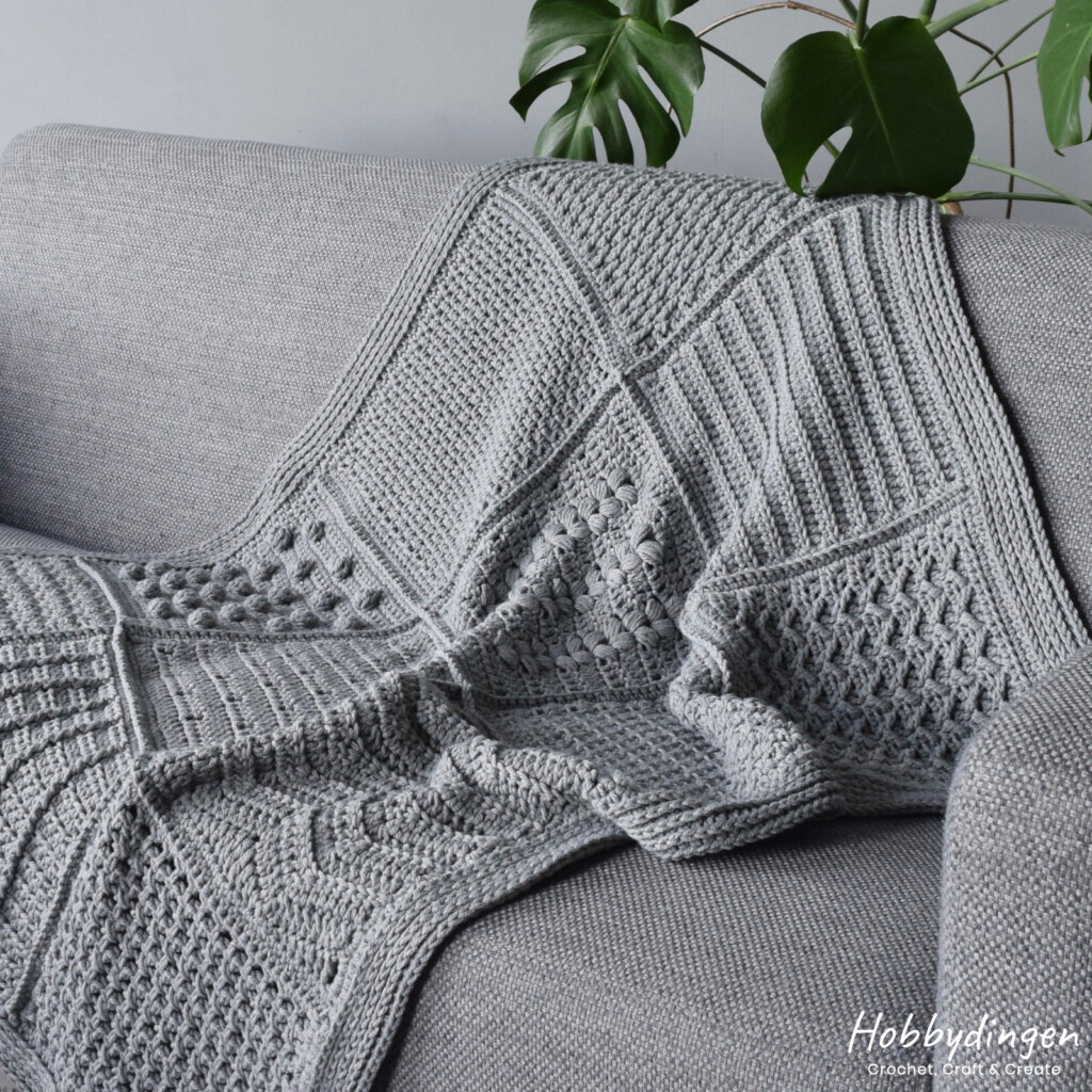Crochet Pattern Year of Squares Blanket - Hobbydingen.com