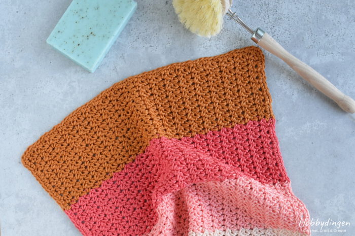 Close up of colorful 'Sunshine Washcloth'