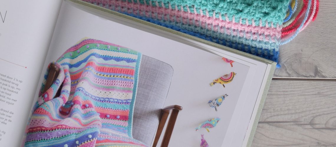 Colorful Tunisian Crochet Blanket - Hobbydingen.com