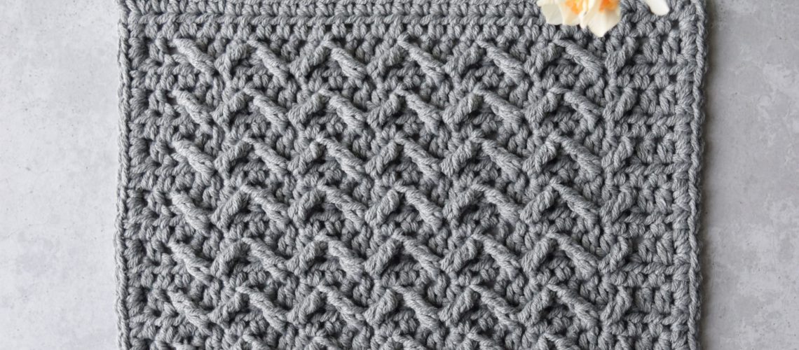 Crochet Pattern March Square Year of Squares Crochet Along. Make a blanket with 12 crocheted squares - Hobbydingen.com