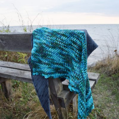 Crochet Pattern Ocean Waves Shawl - Hobbydingen.com
