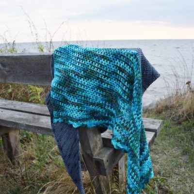 Crochet Pattern Ocean Waves Shawl - Hobbydingen.com