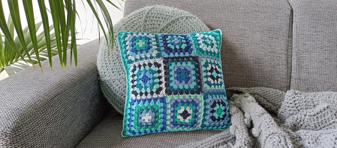 Haakpatroon Squares & Stripes Kussen - Hobbydingen