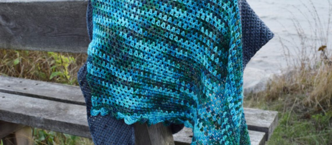 Crochet Pattern: Ocean Waves Shawl - Hobbydingen.com