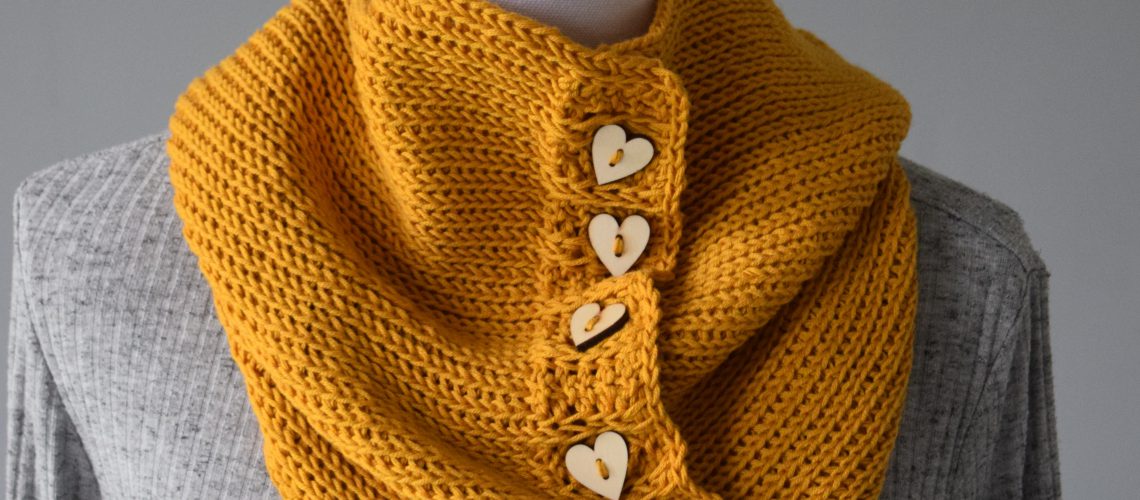 Tunisian Crochet Pattern Ruska Cowl - Hobbydingen.com